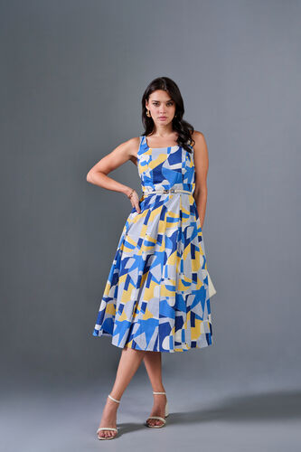Work of Art Cotton Dress, Blue, image 1
